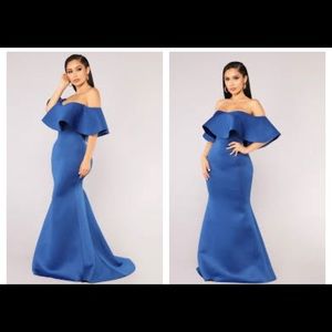 Royal blue mermaid dress